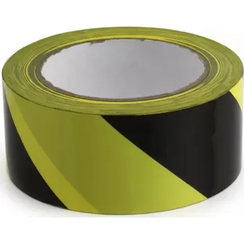 Výstražná páska Černo-žlutá levá výstražná páska - délka 33 m, šířka 5 cm
