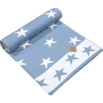 Dětská deka Kama pletená dětská Merino deka Q102 107 - světle modrá 70x90