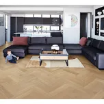 Dřevěná podlaha třívrstvá KAHRS Life authentic herringbone Dub ginseng LTCLRW5002-121 Levá lamela