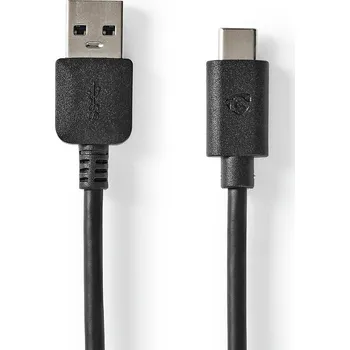 Prodlužovací kabel Nedis propojovací kabel USB 3.2 (gen.2) zástrčka USB A - zástrčka USB C, 1 m, černá (CCGW61650BK10)