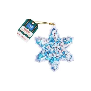 Jedlá dekorace na dort Cukrová dekorace (PME) - VÁNOČNÍ VLOČKA / 72 g