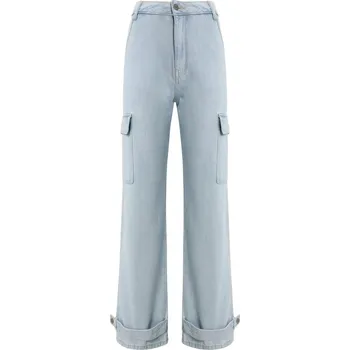 Pánské kalhoty DEF Cargo Pants Denim - denim iceblue XXL