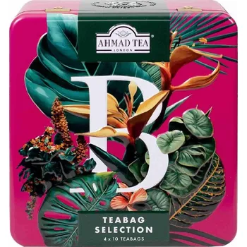 Čaj AHMAD TEA - BOTANICA SELECTION 40 ALU -výběr čajů 4 druhy x 10 alu sáčků - plechová doza