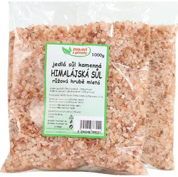 Přisada na vaření a pečení Himálájská sůl růžová hrubá balení: 1000 g