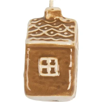 Vánoční dekorace Závěsná ozdoba perníková chaloupka Gingerbread Cott - 4*4*7 cm