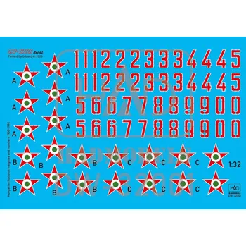 Plastikový model HAD models 1/32 Decal Hungarian Nat.Insignias&Numbers 1950-90