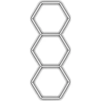 LED páska Escape6 Kompletní LED hexagonové svítidlo bílé 6500 K, rozměr 3 elementy 97 × 246 cm