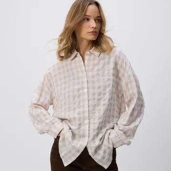 Pánské oblečení Reserved - Kostkovaná košile - tělová - 253GC-02X - 253GC-02X-XL