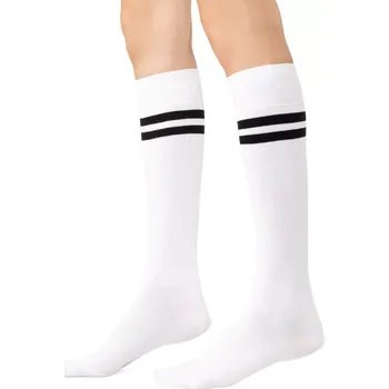 Pánské ponožky Dámské vzorované podkolenky 072 bílá 38-40