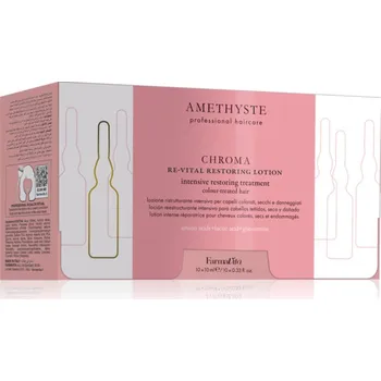 FarmaVita Amethyste Chroma hedvábná regenerační péče pro barvené vlasy 10x10 ml
