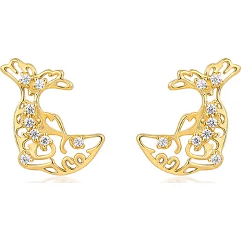 Náušnice Olivie Stříbrné náušnice ZLATÁ RYBKA 9569 Ag 925; ≤1,8 g.