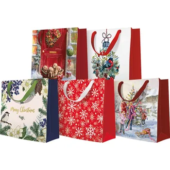 Dárková taška Paw Vánoční papírová taška Paw Mix Xmas CD ,balení 10 ks 589574