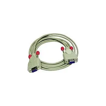 Prodlužovací kabel LINDY sériový kabel [1x D-SUB zásuvka 9pólová - 1x D-SUB zásuvka 9pólová], 5.00 m, šedá