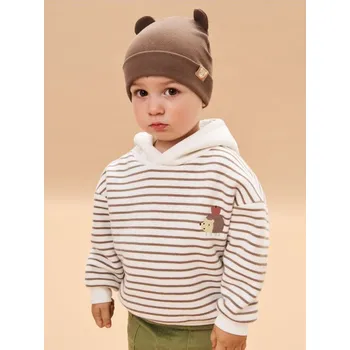 Chlapecké oblečení Sinsay - Teplejší mikina s kapucí - krémová - 022FX-01X - 022FX-01X-86