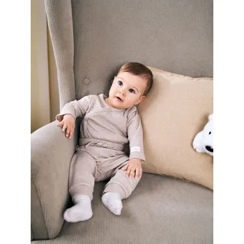 Body Sinsay - Body s překládaným zapínáním - béžová - WJ071-80M - WJ071-80M-68