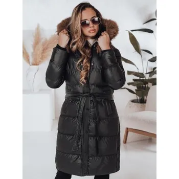 Dámská zimní bunda prošívaná s kožešinou STYLEBELLA černá