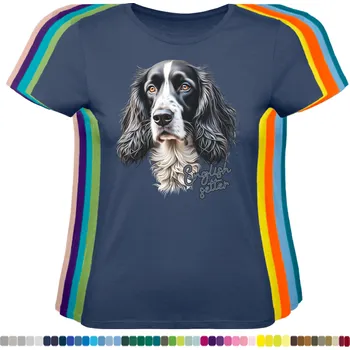 Dámské tričko damske-levne-bavlnene-tricko-digitalni-potisk-anglicky-setr Barva: Denim - riflovina, velikost: XXL