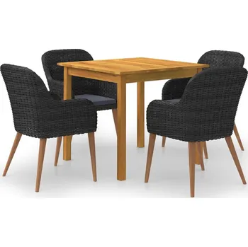 Zahradní sestava zahrada-XL 5dílný zahradní jídelní set černý 3067732