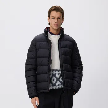 Dámský kabát Reserved - Prošívaná bunda se schovávací kapucí - černý - 467EW-99X - 467EW-99X-XL