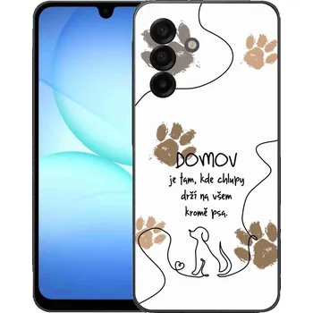 Pouzdro na mobilní telefon Gelový kryt mmCase na Samsung Galaxy A17 4G/5G - psí motiv bílé pozadí