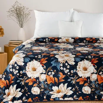 Přehoz na lůžko Přehoz na postel FIORA s květinovým vzorem Rozměr přehozu (šířka x délka): 170x210cm