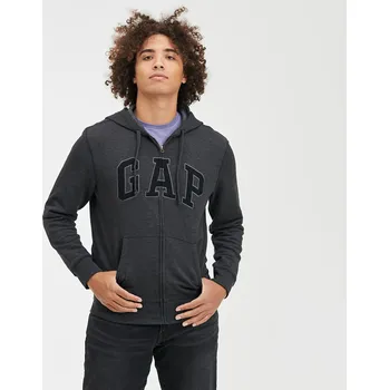Pánská mikina Mikina GAP Logo Fullzip Hoodie New Charcoal Grey XS