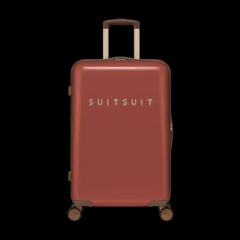 Plastový kufr SUITSUIT® Fab Seventies Red Ochre M - červená