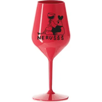 Sklenice NERUŠŠŠ - červená nerozbitná sklenička na víno 470 ml
