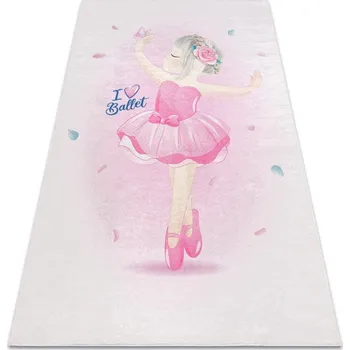 Koberec Detský koberec protišmykový BAMBINO 42830 Balerína, ružový