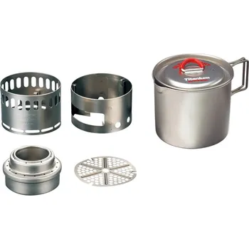 Sada nádobí Evernew titanový Appalachian Set - vařič, závětří, kotlík (ECA538)
