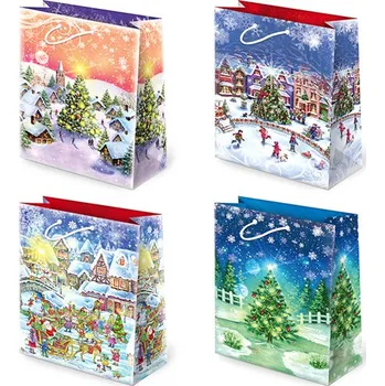 Dárková taška Paw S.C. Vánoční papírová taška T-2L sestava 45 ,balení 10 ks 589602