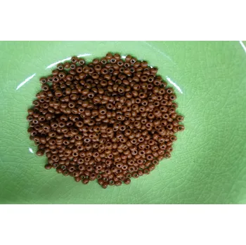 Dětské navlékací korálky Korálky PRECIOSA rokajl vel.10/0 - hnědá matná - 10g