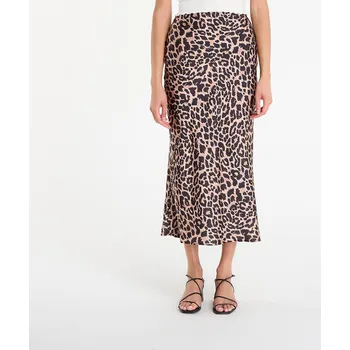 Dámské oblečení Sukně GUESS Sibilla Long Satin Skirt Leopard Print S
