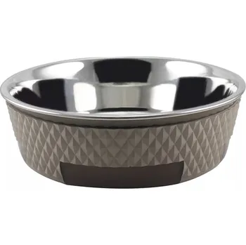 Miska pro psa Quapas! nerezová miska pro psy šedohnědá 1600 ml