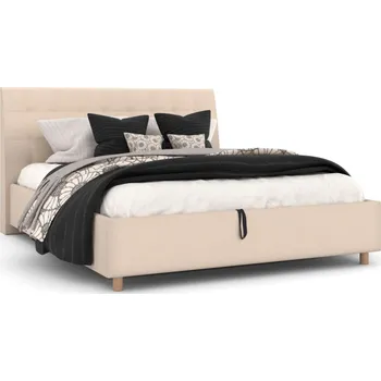 Postel Čalouněná postel Nashville Frame Storage, Metal, Paris Beige, 160x200 cm