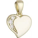 Pozlacený přívěsek elegantní srdce se zirkony 14069.1