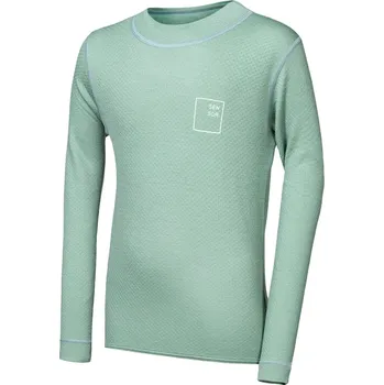 Sport SENSOR MERINO DF LOGO UP juniorské triko dl.rukáv basil green 140