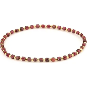 Šperk Náramek 7 Angelic Eyes se zlatými kuličkami a granáty ZLNA1476F + Dárek zdarma