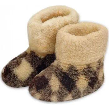 Dámské pantofle Ovčí věci TV bačkory Káro EU 39-40