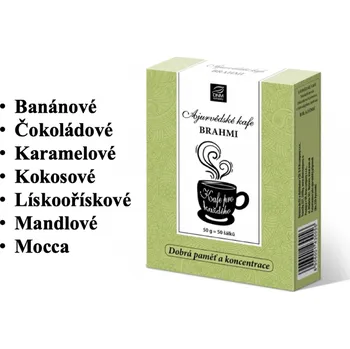Ajurvédské kafe BRAHMI DNM 50 g ochucené (dobrá paměť a koncentrace) příchuť: banánová