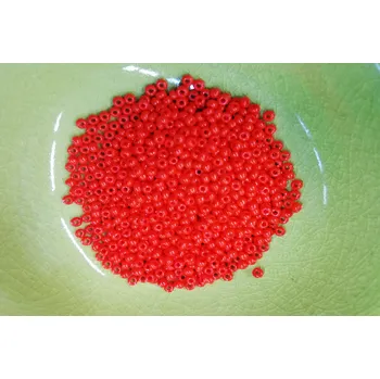 Dětské navlékací korálky Korálky PRECIOSA rokajl vel.10/0 - červená matná - 10g