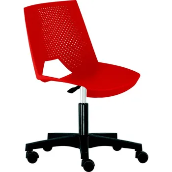 Kancelářský vozík Strike kříž Látka: Plast-červená