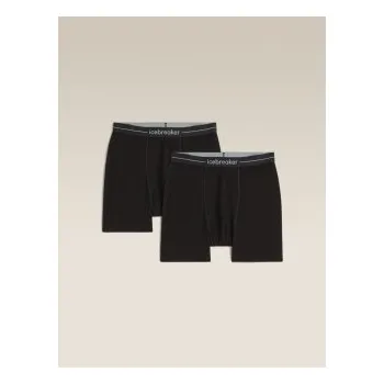 Pánské termo spodní prádlo Icebreaker Mens Anatomica Boxers 2PK, Black