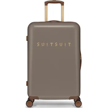 Plastový kufr SUITSUIT® Fab Seventies Taupe M - hnědá