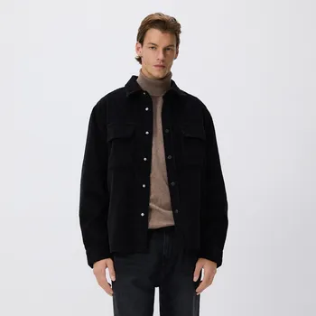 Pánská košile Reserved - Manšestrová košile comfort fit - černý - 058DO-99X - 058DO-99X-M