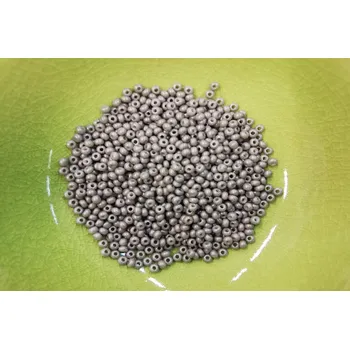 Dětské navlékací korálky Korálky PRECIOSA rokajl vel.10/0 - šedá matná - 10g