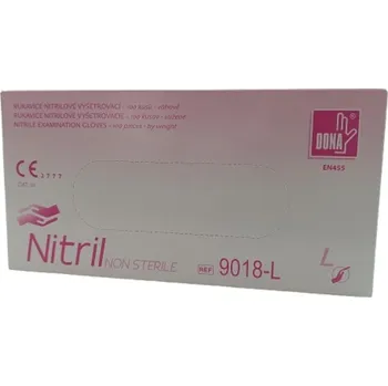 Rukavice na úklid Vulkan Dona Rukavice jednorázové nitrilové vyšetřovací modré, velikost L, 100 kusů