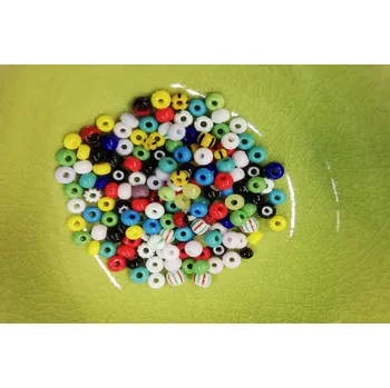 Dětské navlékací korálky Korálky PRECIOSA rokajl mix barev a velikostí č.1 - 10g