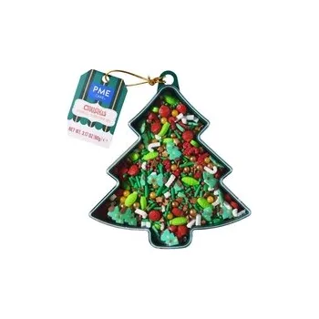 Jedlá dekorace na dort Cukrová dekorace (PME) - VÁNOČNÍ STROMEČEK / 90 g