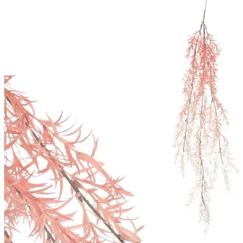 umělá květina Asparagus - umělá převislá větev, růžovo-bílá